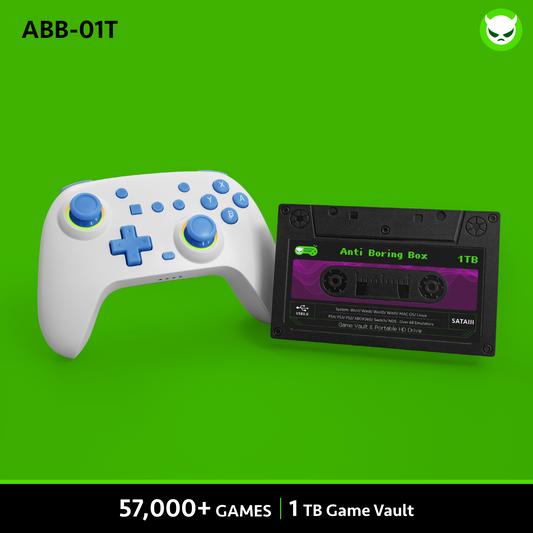 Anti Boring Box Game Vault Hard Disk Drive【Buy 1 Get 1 Programmable Wireless Game Controller+1 USB-B Cable+ 1 USB-C Cable + 2 Stickers】【70000 for 2TB】【57000 for 1TB】Switch / PS4 / PS3 / XBOX360 / 3DS, etc Games Collections Ready to Play Gift Package