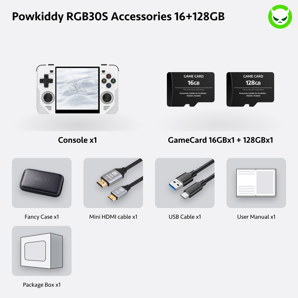 Powkiddy RGB30 Handheld Game Console 【23 Emulators & Over 21K Games Pre-installed】