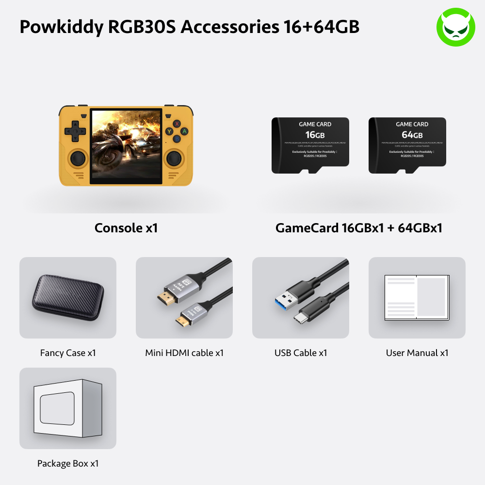 Powkiddy RGB30 Handheld Game Console 【23 Emulators & Over 21K Games Pre-installed】