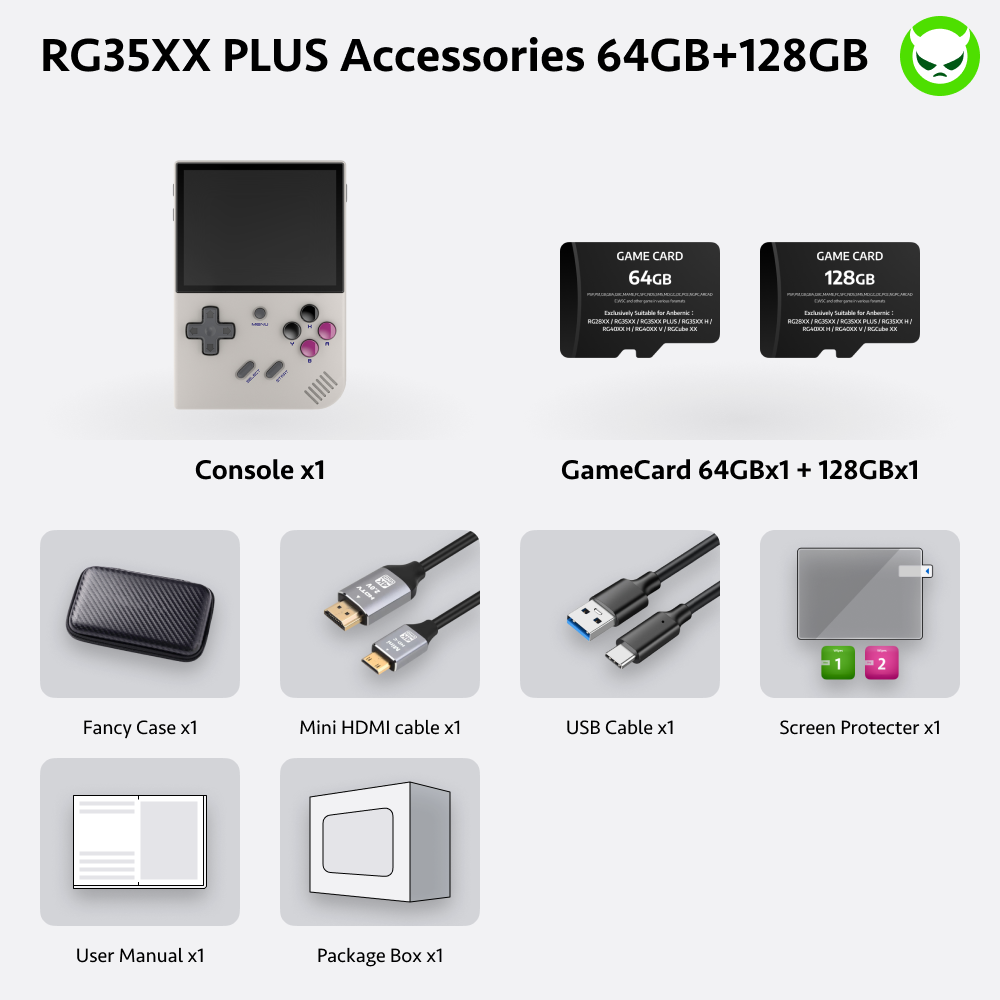Anbernic RG35XX Plus Handheld Game Console 【35 Emulators & Over 18K Games Pre-installed】