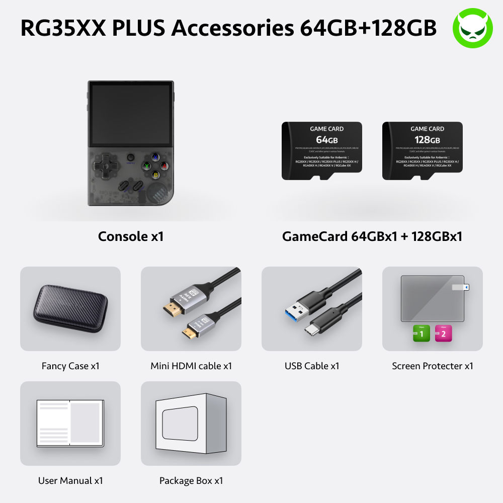 Anbernic RG35XX Plus Handheld Game Console 【35 Emulators & Over 18K Games Pre-installed】
