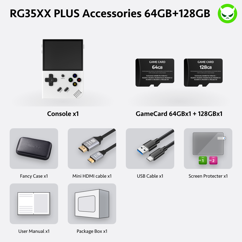 Anbernic RG35XX Plus Handheld Game Console 【35 Emulators & Over 18K Games Pre-installed】