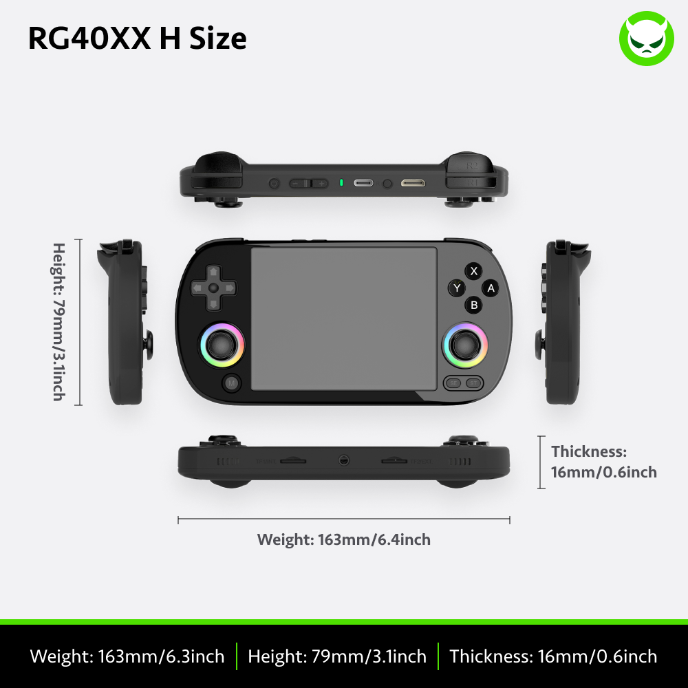 Anbernic RG40XX H Handheld Game Console 【35 Emulators & Over 20K Games Pre-installed】