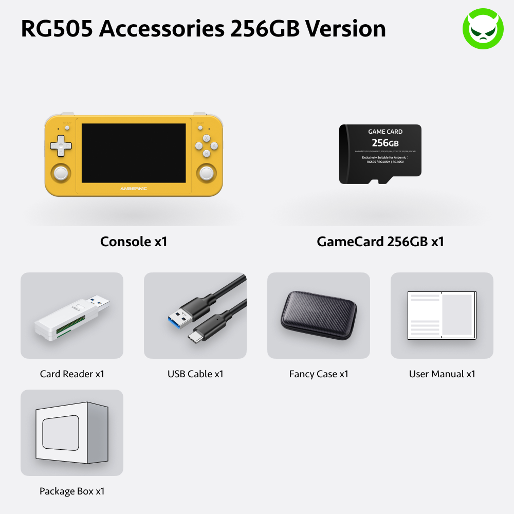 Anbernic RG505 Handheld Game Console 【26 Emulators & Over 31K Games Pre-installed】