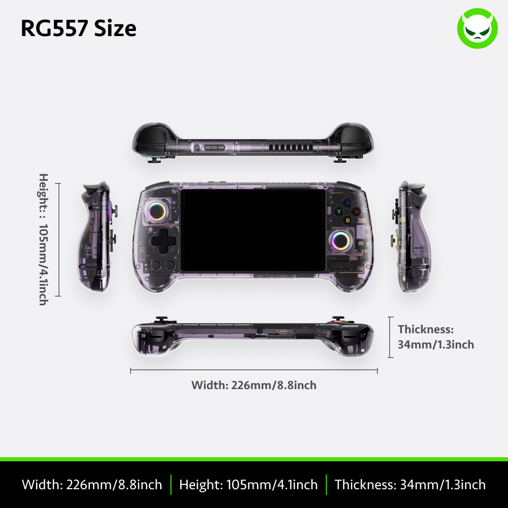 Anbernic RG557 Handheld Game Console 【33 Emulators & Over 40K Games Pre-installed】