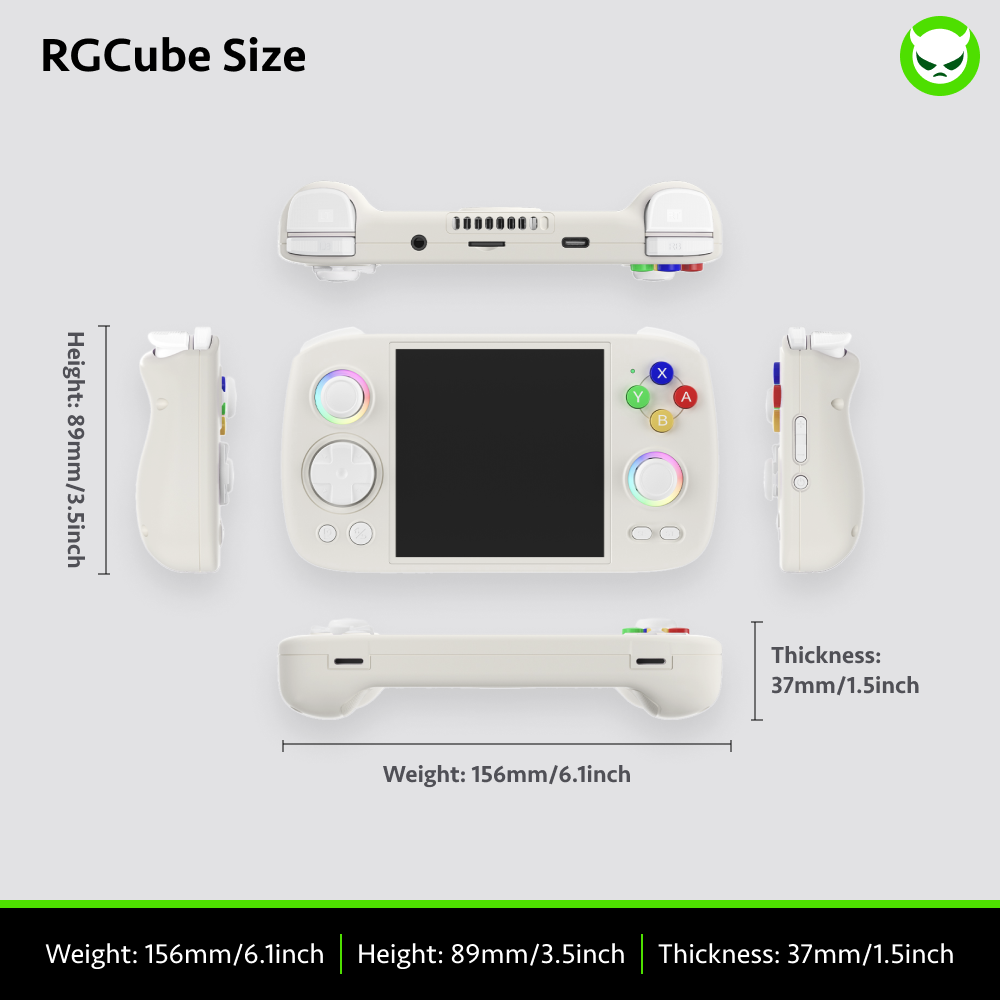 Anbernic RG Cube Handheld Game Console 【30 Emulators & Over 42K Games Pre-installed】