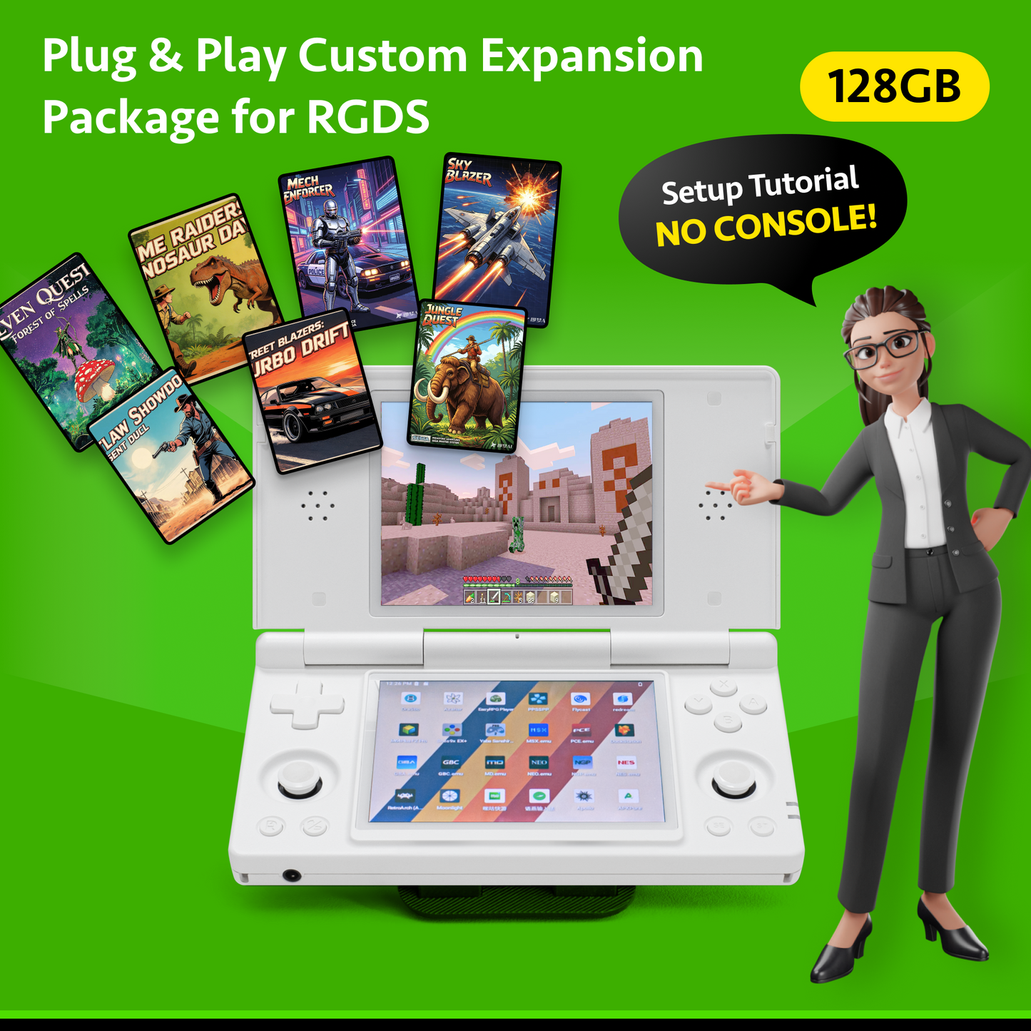 RG DS Plug & Play Pack d'extension personnalisé【Sans Console】