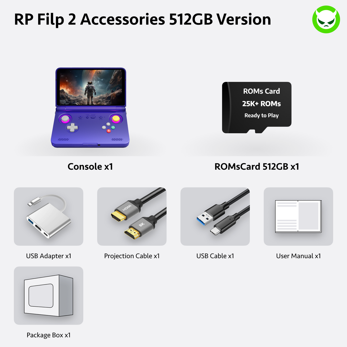 Retroid Pocket Flip 2 Handheld【Pre-configured】Retro Game Console SD865 (34 Emulators / 25K+ Games Pre-installed)