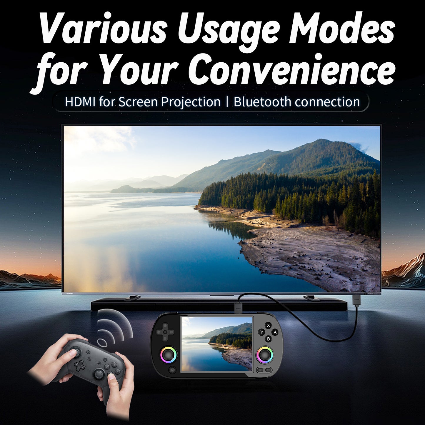 Anbernic RG40XX H Handheld Game Console 【35 Emulators & Over 20K Games Pre-installed】