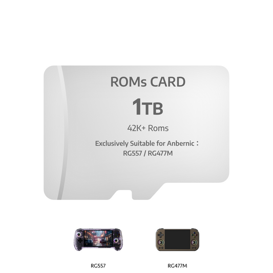 【Super Games Card】1TB Suitable for Anbernic Model: RG557/ RG477M  (33 Emulators, 42K+ Games Pre-installed) PS Vita/WiiU/PS2/PSP/PS1/Gamecube/Wii/3DS, etc