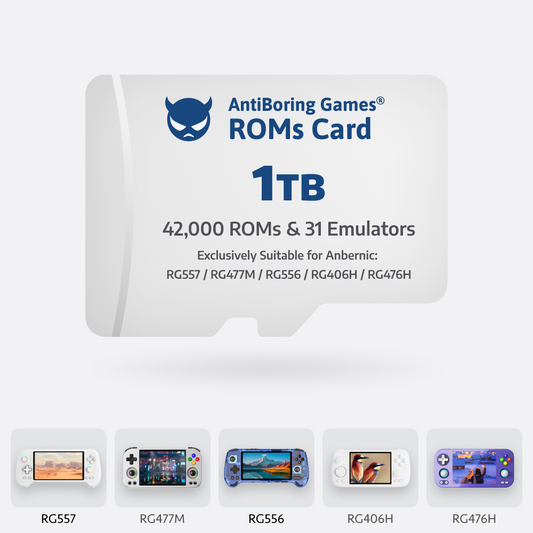 【Superb ROMs Card】1TB Suitable for Anbernic Models: RG557 / RG477M / RG556 / RG406V / RG406H / RGCube(33 Emulators, 42K+ Games Pre-installed) /WiiU/PS2/PSP/PS1/Gamecube/Wii/3DS, etc
