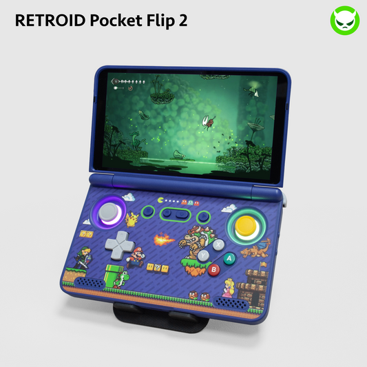 Retroid Pocket Flip 2 Handheld【Pre-configured】Retro Game Console SD865 (34 Emulators / 25K+ Games Pre-installed)