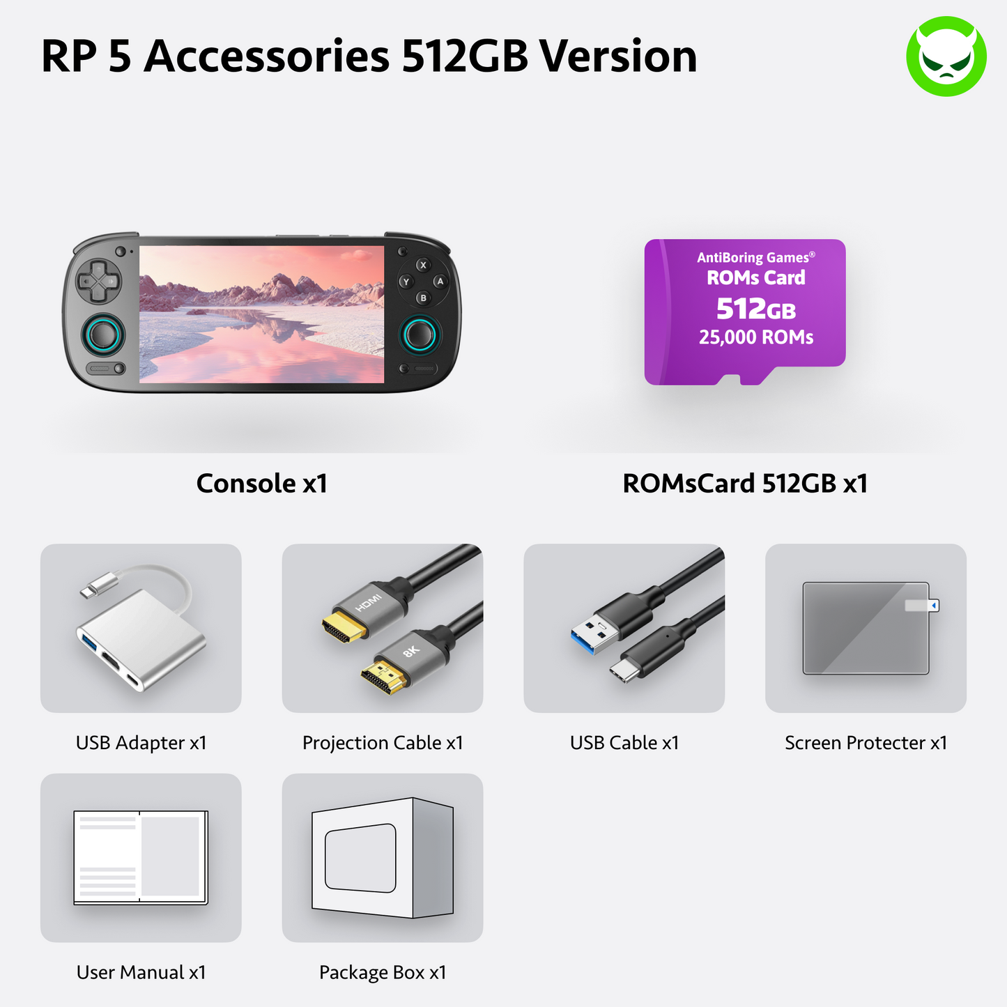 Retroid Pockect 5 Handheld【Pre-configured】Retro Game Console SD865 (34 Emulators / 25K+ Games Pre-installed)