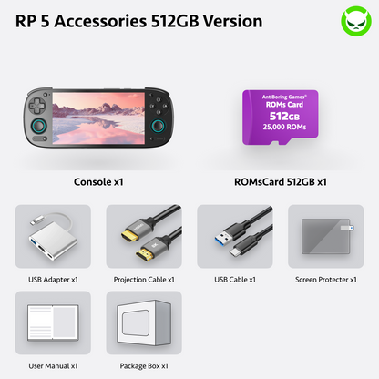 Retroid Pockect 5 Handheld【Pre-configured】Retro Game Console SD865 (34 Emulators / 25K+ Games Pre-installed)