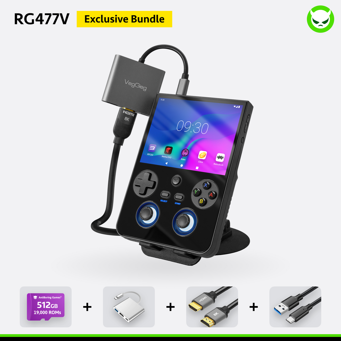 Anbernic RG477V Handheld-Konsole, spielbereit