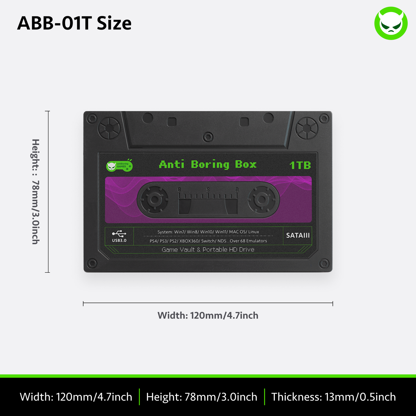 Anti Boring Box Game Vault Hard Disk Drive【Buy 1 Get 1 Programmable Wireless Game Controller+1 USB-B Cable+ 1 USB-C Cable + 2 Stickers】【70000 for 2TB】【57000 for 1TB】Switch / PS4 / PS3 / XBOX360 / 3DS, etc Games Collections Ready to Play Gift Package