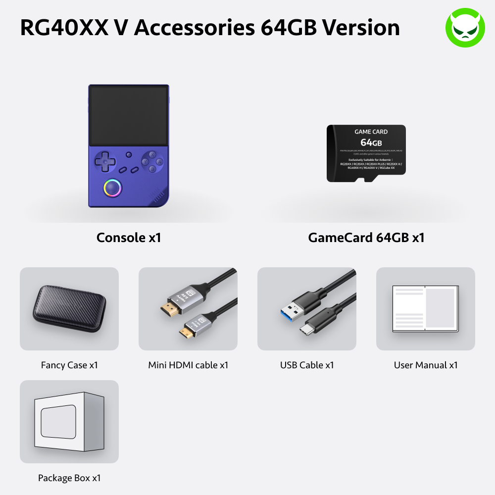 Anbernic RG40XX V Handheld Game Console 【35 Emulators & Over 20K Games Pre-installed】