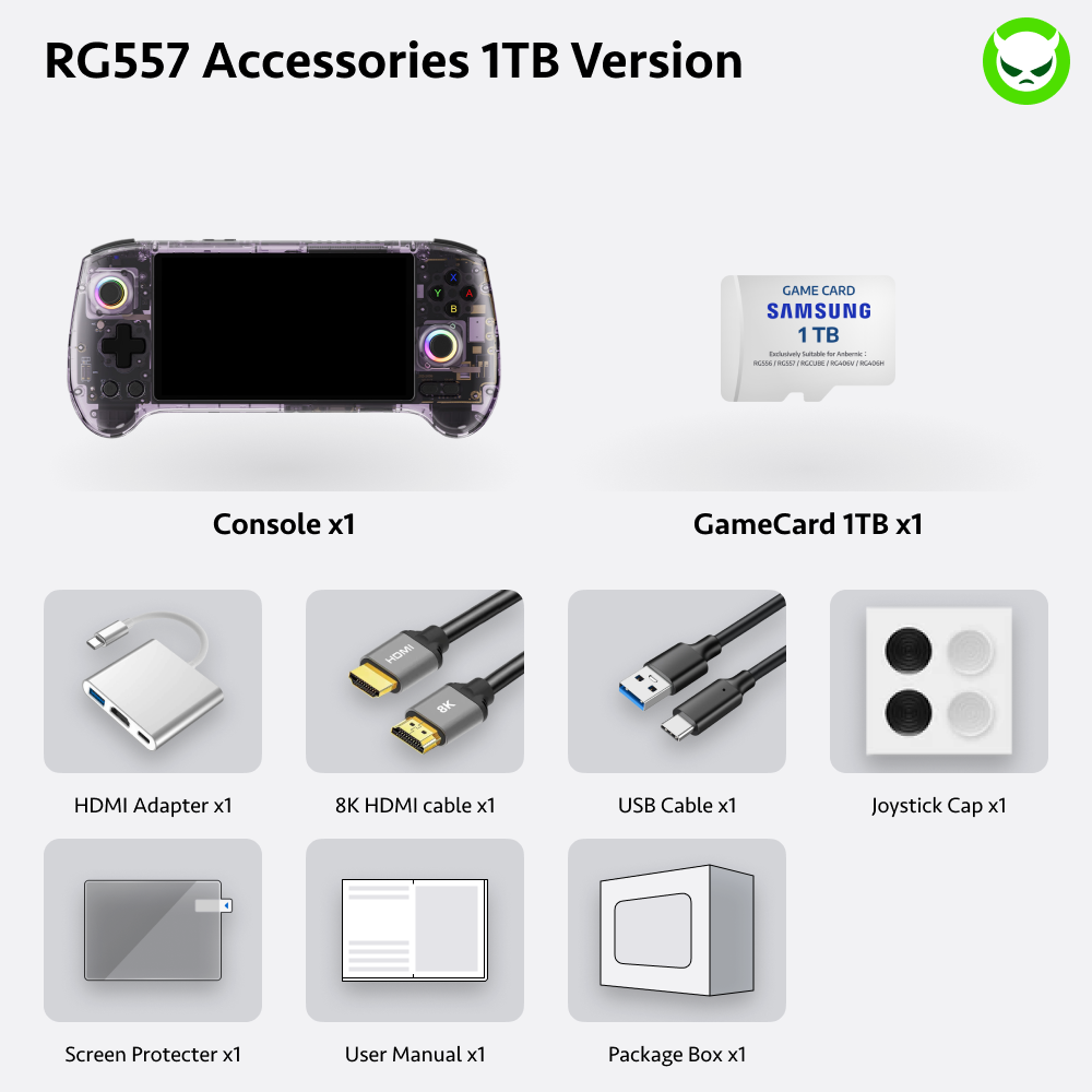 Anbernic RG557 Handheld Game Console 【33 Emulators & Over 40K Games Pre-installed】