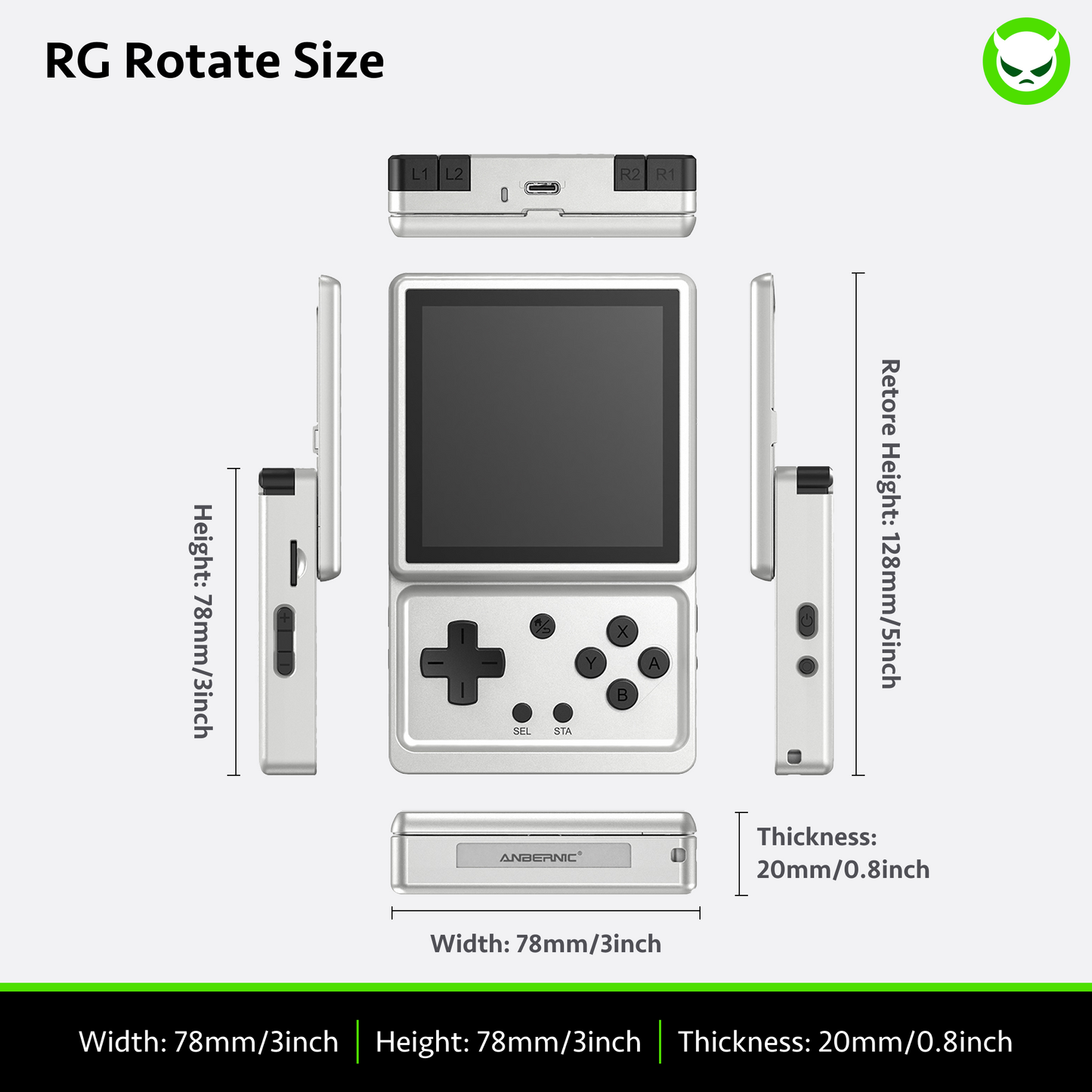 Anbernic RG Rotate【Ready to Play】