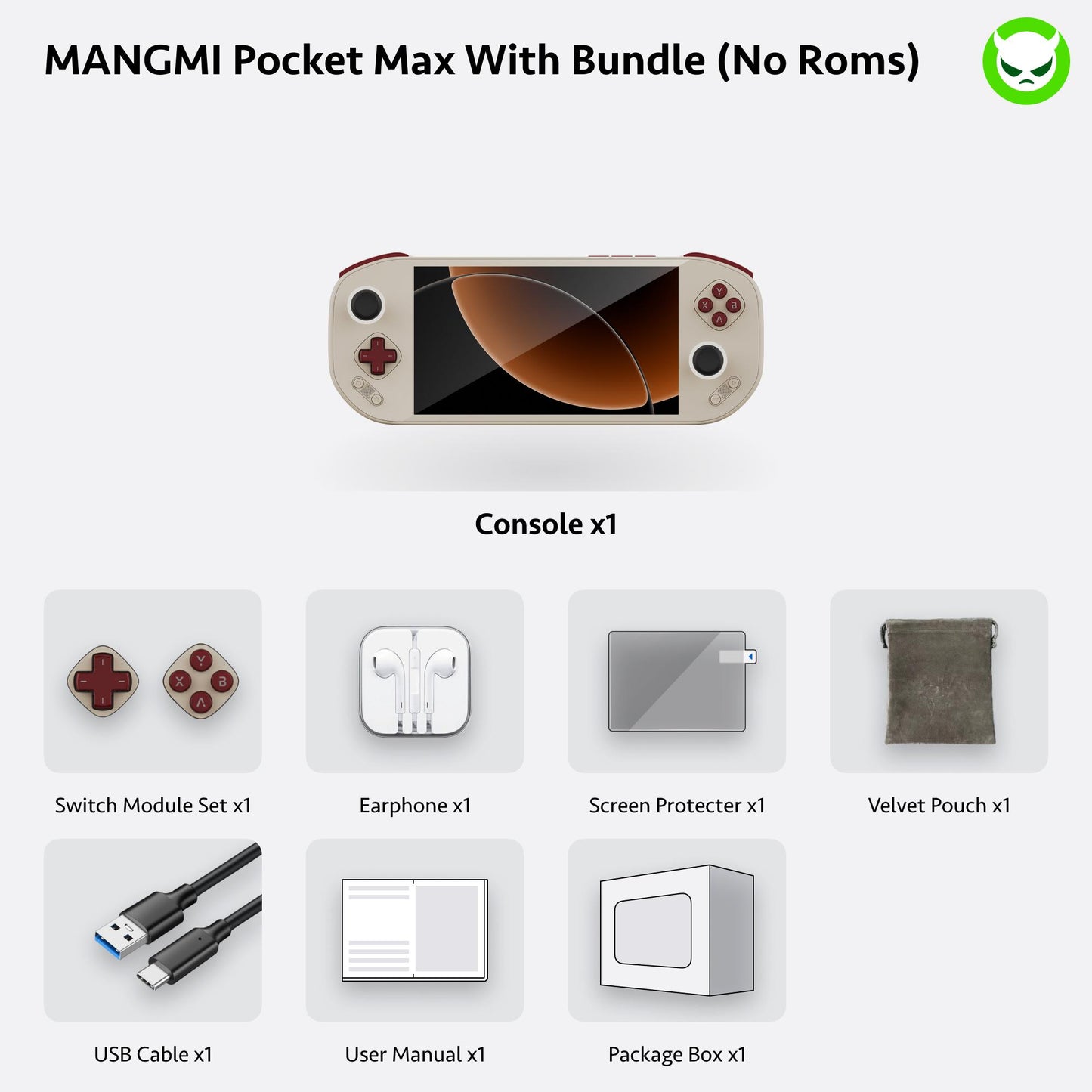 Consola de Juegos Retro MANGMI Pocket Max【Preconfigurada】SD865
