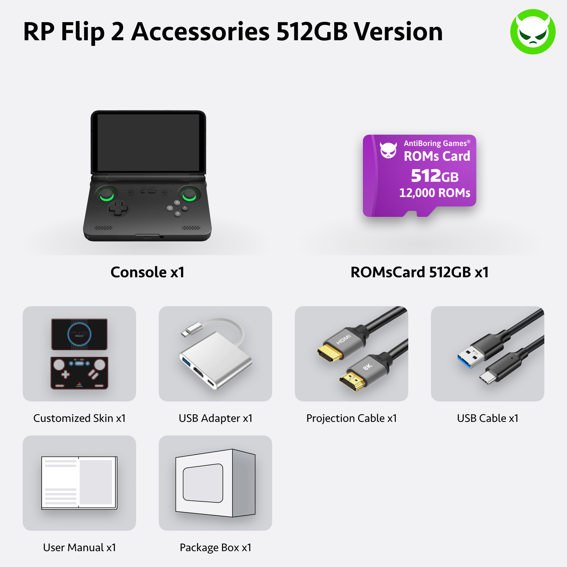 Retroid Pocket Flip 2 Handheld【Pre-configured】Retro Game Console