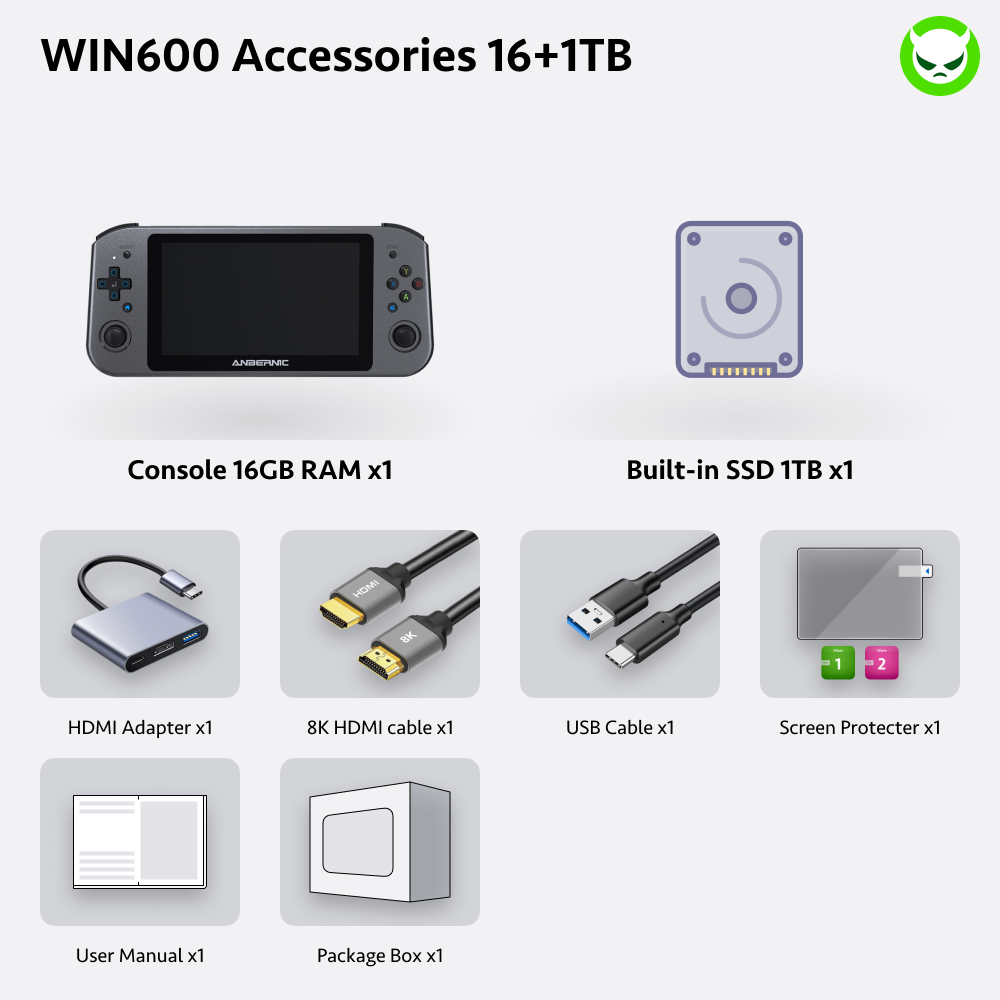 Anbernic Win600 ブラック 16GB/1TB ANBERNIC WIN600