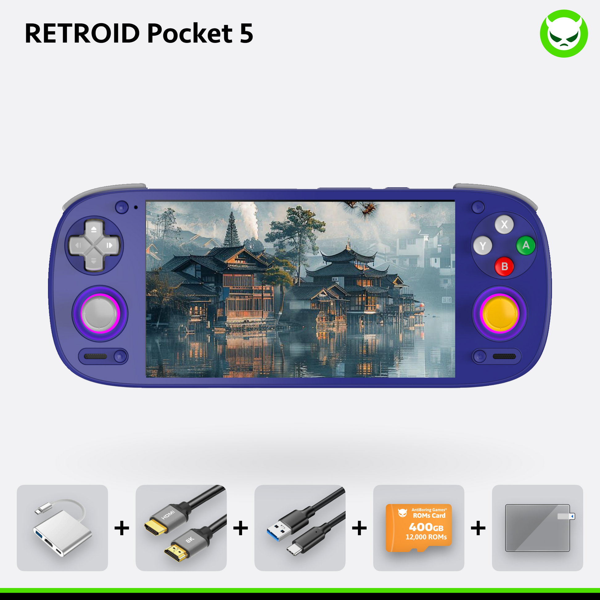 Retroid Pockect 5 Handheld【Pre-configured】Retro Game Console