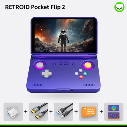 Retroid Pocket Flip 2 portable【Préconfigurée】Console de jeux rétro SD865