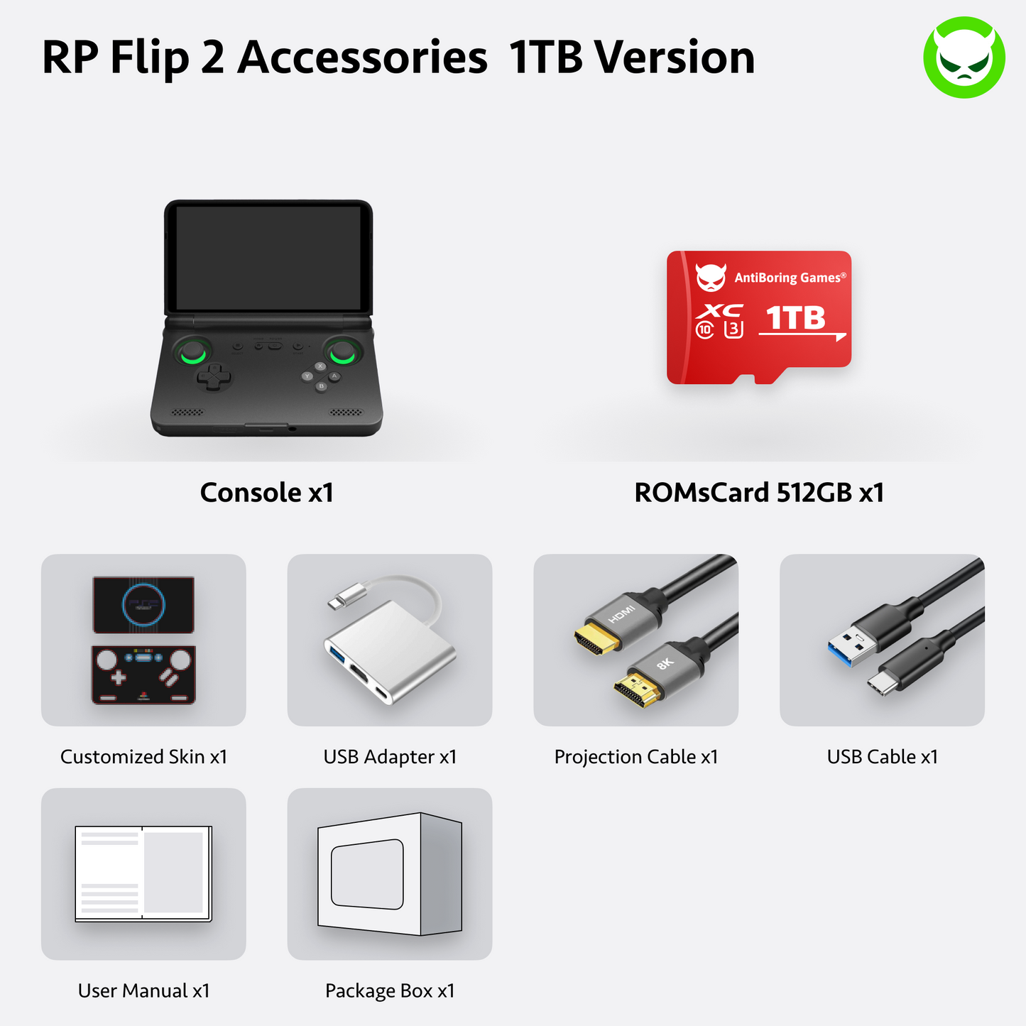 Retroid Pocket Flip 2 portable【Préconfigurée】Console de jeux rétro SD865