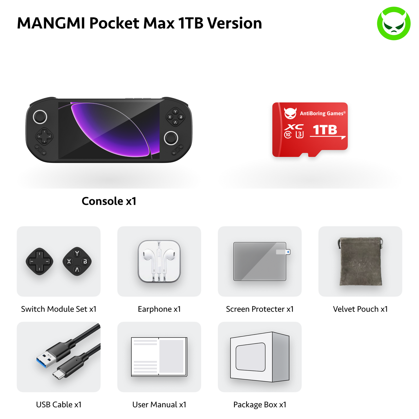 Consola de Juegos Retro MANGMI Pocket Max【Preconfigurada】SD865