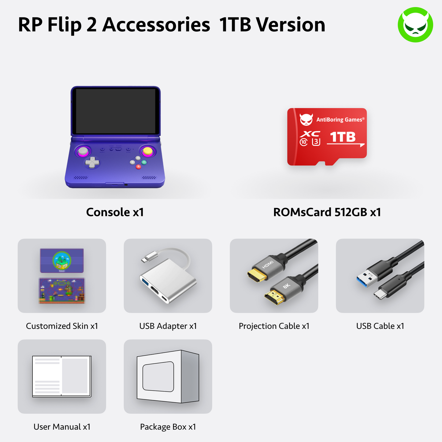 Retroid Pocket Flip 2 portable【Préconfigurée】Console de jeux rétro SD865