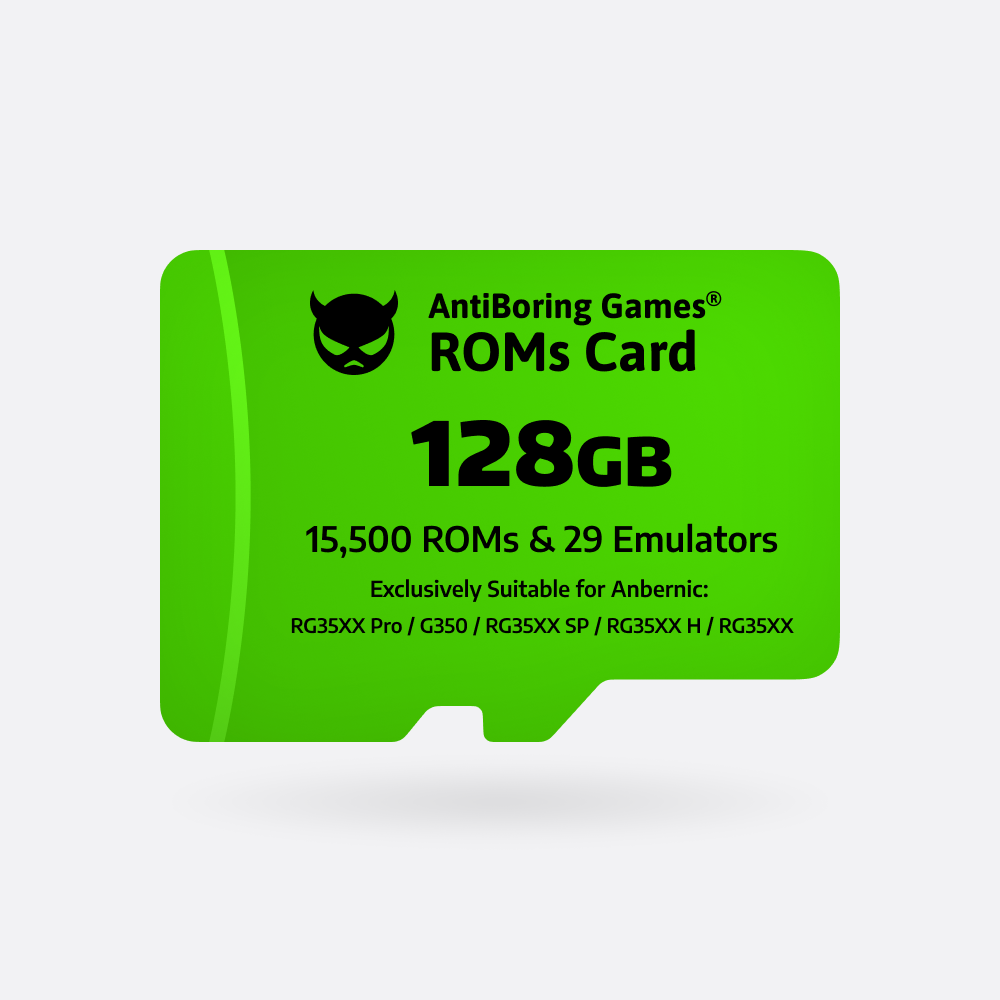 【Superb Games Cards】128GB Exclusively Compatible with Anbernic : RG 34XX SP / RG 35XX Pro / 40XX V  15500 Games & 29 Emulators Pre-installed