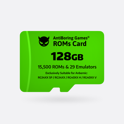 【Superb Games Cards】128GB Exclusively Compatible with Anbernic : RG 34XX SP / RG 35XX Pro / 40XX V  15500 Games & 29 Emulators Pre-installed