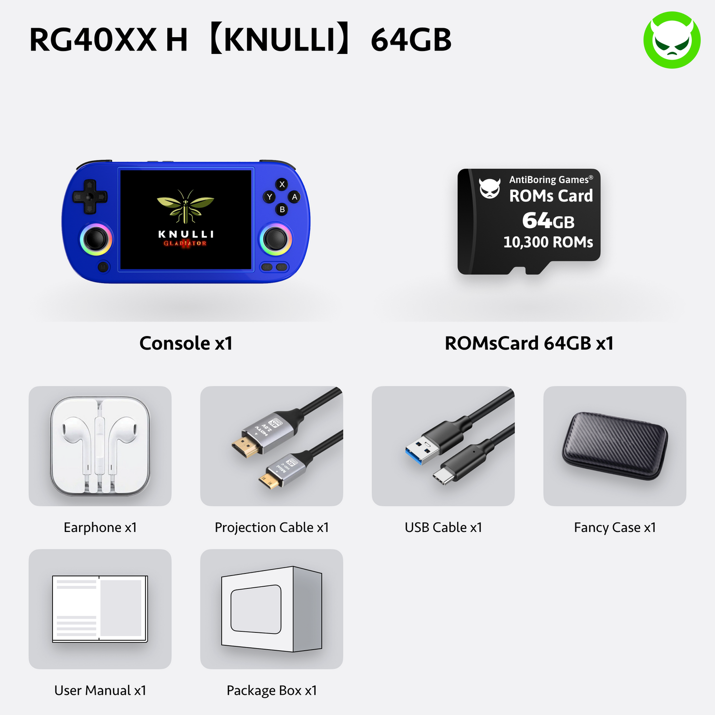 Anbernic RG40XXH【2026 New KNULLI System Upgrade】