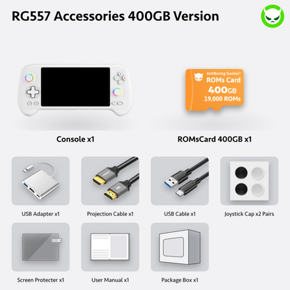 Anbernic RG557 Handheld-Spielekonsole, spielbereit